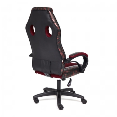 Кресло RACER GT MILITARY кож/зам/ткань, розовый/бордо, TW 13