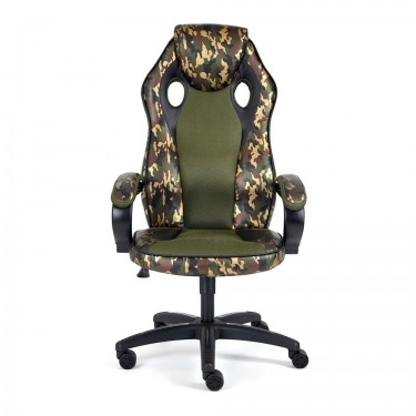 Кресло RACER GT MILITARY кож/зам/ткань, хаки/хаки, TW 28