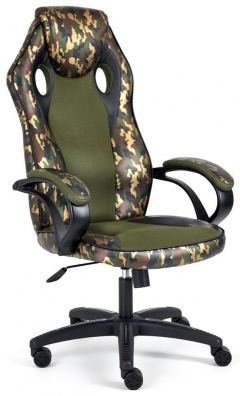 Кресло RACER GT MILITARY кож/зам/ткань, хаки/хаки, TW 28