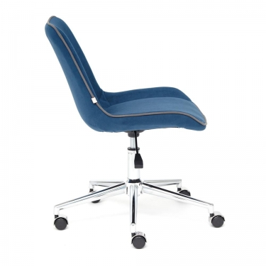 Кресло Tetchair STYLE флок , синий, 32