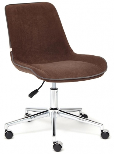 Кресло Tetchair STYLE флок , коричневый, 6
