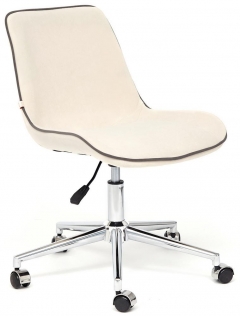 Кресло Tetchair STYLE флок , молочный, 4