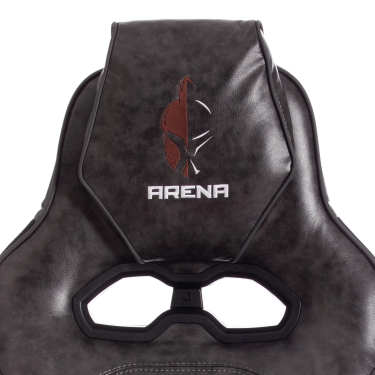 Кресло ARENA кож/зам, серый/черный, 2 tone серый/карбон черный