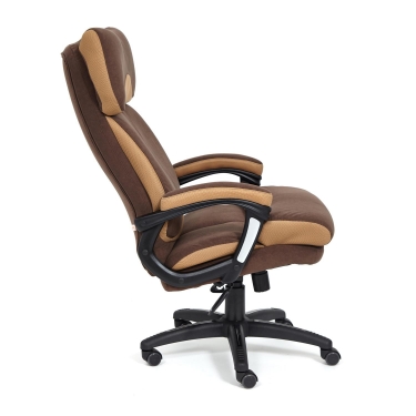 Кресло Tetchair DUKE флок/ткань, коричневый/бронза, 6/TW-21