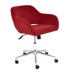 Кресло Tetchair MODENA хром флок , бордо, 10