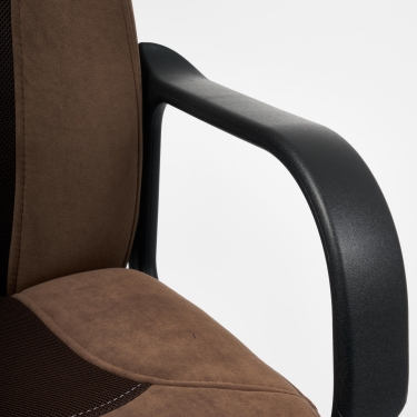 Кресло Tetchair PARMA флок/ткань, коричневый, 6/TW-24