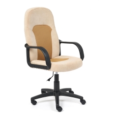 Кресло Tetchair PARMA флок/ткань, бежевый/бронза, 7/TW-21