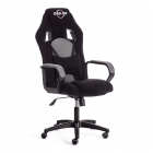 Кресло игровое Tetchair DRIVER 22 флок/ткань, черный/серый, 35/TW-12