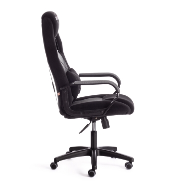 Кресло игровое Tetchair DRIVER 22 флок/ткань, черный/серый, 35/TW-12