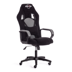 Кресло игровое Tetchair DRIVER 22 флок/ткань, черный/серый, 35/TW-12