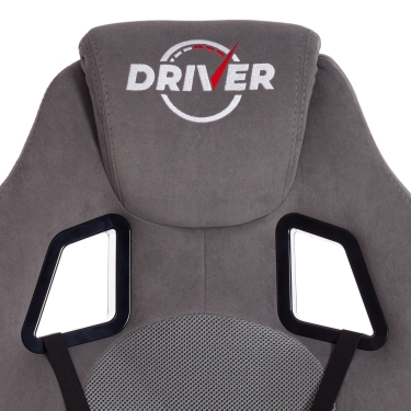 Кресло игровое Tetchair DRIVER 22 флок/ткань, серый/серый, 29/TW-12