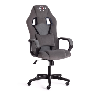 Кресло игровое Tetchair DRIVER 22 флок/ткань, серый/серый, 29/TW-12