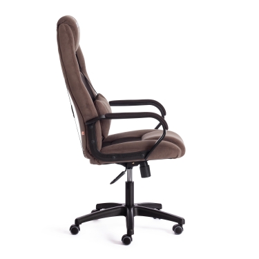 Кресло игровое Tetchair DRIVER 22 флок/ткань, коричневый, 6/TW-24