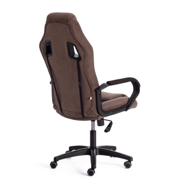 Кресло игровое Tetchair DRIVER 22 флок/ткань, коричневый, 6/TW-24