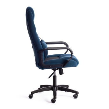 Кресло игровое Tetchair DRIVER 22 флок/ткань, синий/серый, 32/TW-12