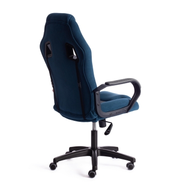 Кресло игровое Tetchair DRIVER 22 флок/ткань, синий/серый, 32/TW-12
