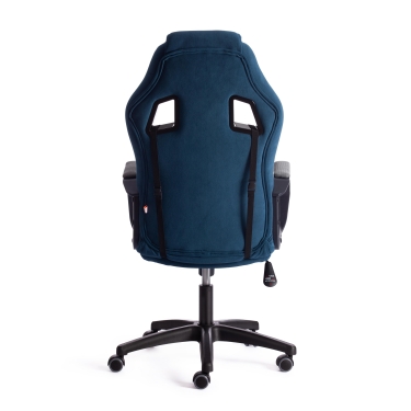 Кресло игровое Tetchair DRIVER 22 флок/ткань, синий/серый, 32/TW-12