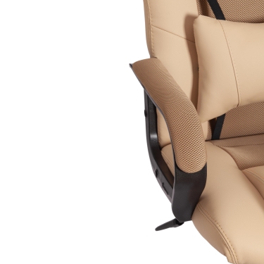 Кресло игровое Tetchair DRIVER 22 кож/зам/ткань, бежевый/бронза, 36-34/TW-21