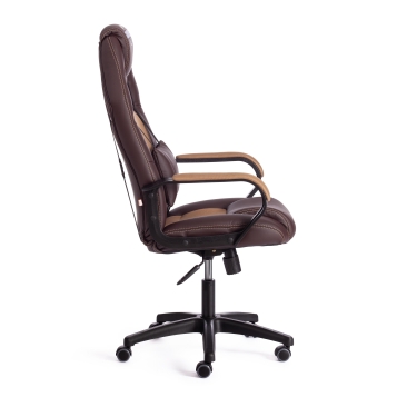 Кресло игровое Tetchair DRIVER 22 кож/зам/ткань, коричневый/бронза, 36-36/TW-21
