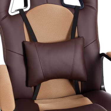 Кресло игровое Tetchair DRIVER 22 кож/зам/ткань, коричневый/бронза, 36-36/TW-21