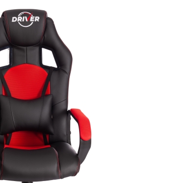Кресло игровое Tetchair DRIVER 22 кож/зам/ткань, черный/красный, 36-6/TW-08