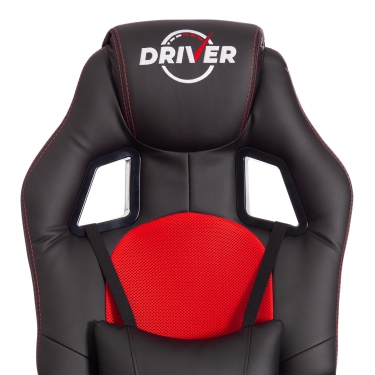 Кресло игровое Tetchair DRIVER 22 кож/зам/ткань, черный/красный, 36-6/TW-08