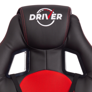 Кресло игровое Tetchair DRIVER 22 кож/зам/ткань, черный/красный, 36-6/TW-08