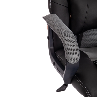 Кресло игровое Tetchair DRIVER 22 кож/зам/ткань, черный/серый, 36-6/TW-12