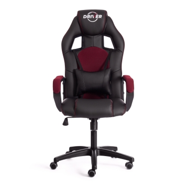 Кресло игровое Tetchair DRIVER 22 кож/зам/ткань, черный/бордо, 36-6/TW-13