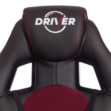 Кресло игровое Tetchair DRIVER 22 кож/зам/ткань, черный/бордо, 36-6/TW-13