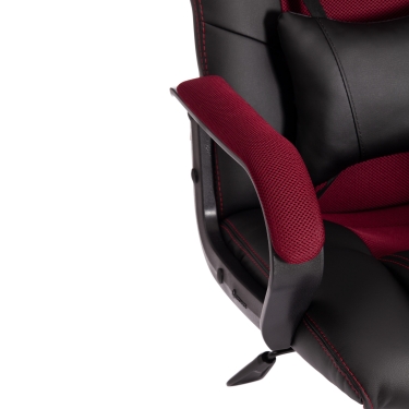 Кресло игровое Tetchair DRIVER 22 кож/зам/ткань, черный/бордо, 36-6/TW-13