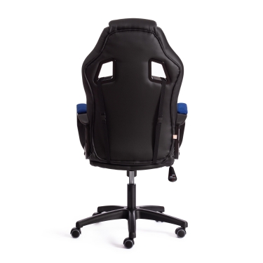 Кресло DRIVER 22 кож/зам/ткань, черный/синий, 36-6/TW-10