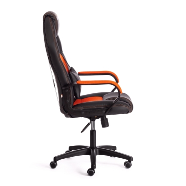 Кресло игровое Tetchair DRIVER 22 кож/зам/ткань, черный/оранжевый, 36-6/TW-07