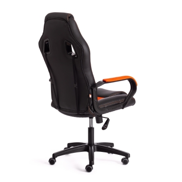 Кресло игровое Tetchair DRIVER 22 кож/зам/ткань, черный/оранжевый, 36-6/TW-07