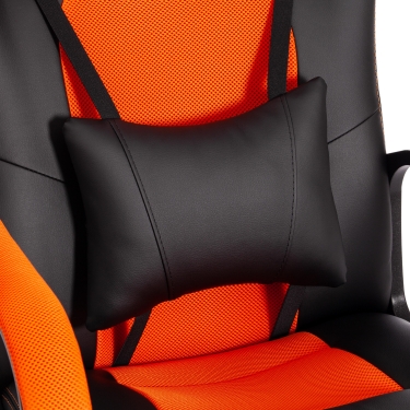 Кресло игровое Tetchair DRIVER 22 кож/зам/ткань, черный/оранжевый, 36-6/TW-07
