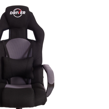 Кресло игровое Tetchair DRIVER 22 ткань, черный/серый, 2603/TW-12