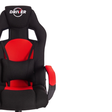 Кресло игровое Tetchair DRIVER 22 ткань, черный/красный, 2603/TW-08