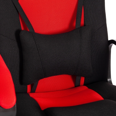Кресло игровое Tetchair DRIVER 22 ткань, черный/красный, 2603/TW-08