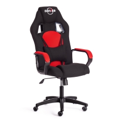 Кресло игровое Tetchair DRIVER 22 ткань, черный/красный, 2603/TW-08