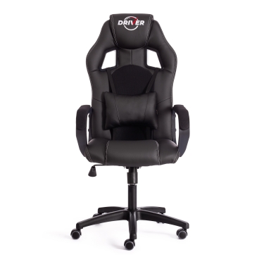 Кресло игровое Tetchair DRIVER 22 кож/зам/ткань, черный/черный , 36-6/TW-11