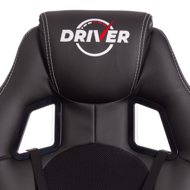 Кресло игровое Tetchair DRIVER 22 кож/зам/ткань, черный/черный , 36-6/TW-11