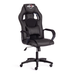 Кресло игровое Tetchair DRIVER 22 кож/зам/ткань, черный/черный , 36-6/TW-11
