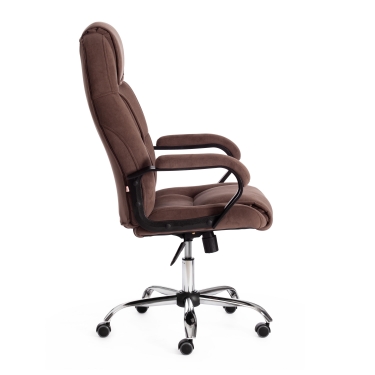 Кресло Tetchair BERGAMO хром 22 флок , коричневый, 6
