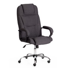 Кресло Tetchair BERGAMO хром 22 ткань, темно-серый, F68