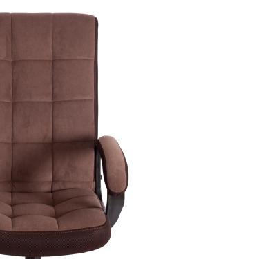 Кресло Tetchair TRENDY 22 флок/ткань, коричневый, 6/TW-24