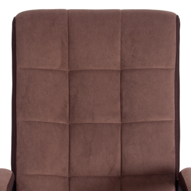 Кресло Tetchair TRENDY 22 флок/ткань, коричневый, 6/TW-24