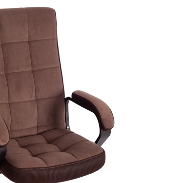Кресло Tetchair TRENDY 22 флок/ткань, коричневый, 6/TW-24