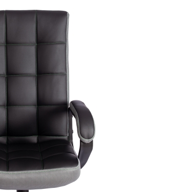 Кресло Tetchair TRENDY 22 кож/зам/ткань, черный/серый, 36-6/12