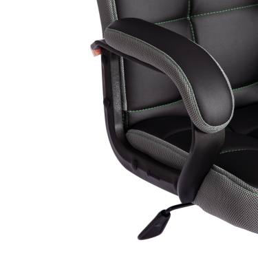 Кресло Tetchair TRENDY 22 кож/зам/ткань, черный/серый, 36-6/12