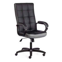 Кресло Tetchair TRENDY 22 кож/зам/ткань, черный/серый, 36-6/12